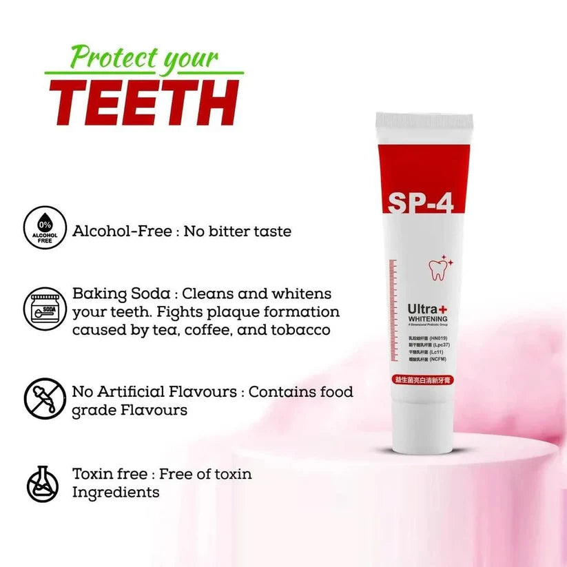 CIBAMU SP-4 Probiotic Whitening Toothpaste (Pack of 4)